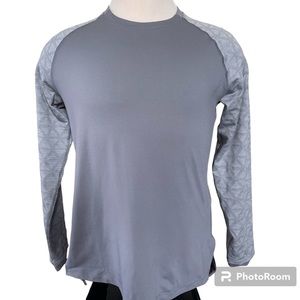 NIKE PRO Training Shirt Grey DriFit Moisture Wick Performance Size Large